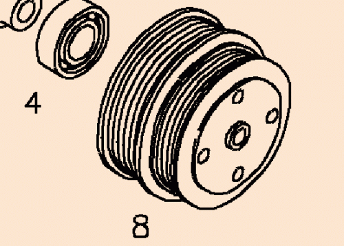 0429 5202 V-rib.belt pulley