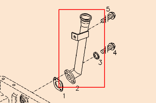 0429 8041 Oil filter neck