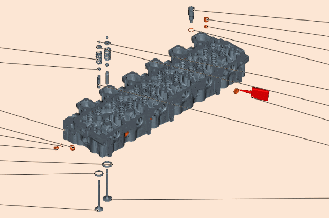 0491 1345 Cylinder head