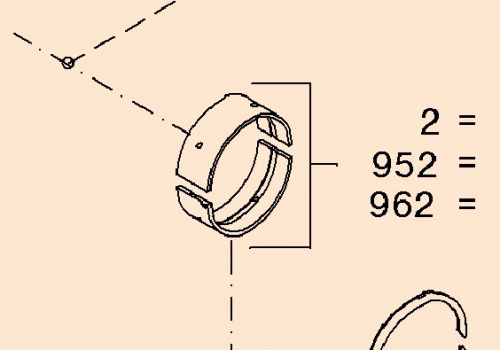 0293 1071 Main bearing 0,25