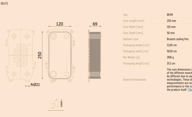 0490 0206 Oil cooler