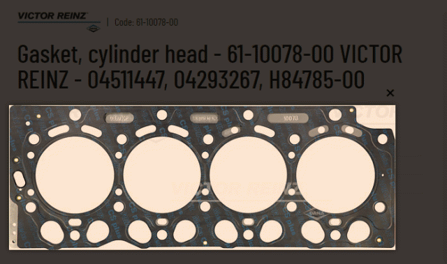 0429 3267 Cylinder head gasket