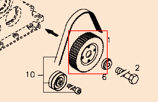 0417 4764 Synchr.belt pulley